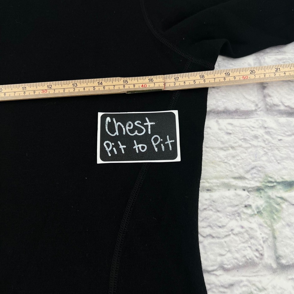 Woolx Merino Wool Base Layer Top Womens Large Black Long Sleeve Thermal Crewneck - Picture 6 of 9